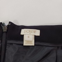 J Crew Women Sz 6 Crepe Tilted Wrapped Pencil Lined Skirt Black/White Edge C5875 image 3