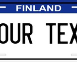 Finland Blue License Plate Personalized Car Bike Motorcycle Custom Tag - $10.99+