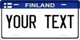 Finland Blue License Plate Personalized Car Bike Motorcycle Custom Tag - £8.58 GBP+