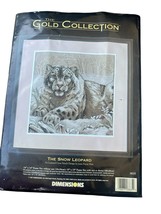 Dimensions Gold Collection The Snow Leopard Cross Stitch Kit #3835 1997 NOS - $24.95