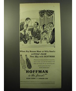 1950 Hoffman Club Soda and Ginger Ale Ad - When Big Names meet at Billy ... - £14.55 GBP