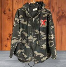 Men’s Fashion SZS Production Bomb Full Zip Hoodie Jacket Sz M Red X - £11.74 GBP