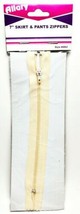 Lot of 2 Allary Style #4862 Skirt &amp; Pants Zippers, 7 Inch, Beige - $8.89