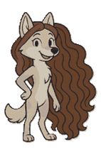 A she-wolf with beautiful curly hair - Cross Stitch Pattern - Instant Do... - $5.00