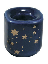 Celecstial Cobalt Blue Chime (Mini) Candle Holder with Gold Stars! - $3.91