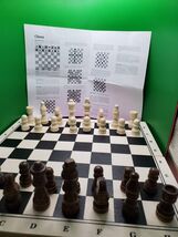 Wooden Chess, Checker, and Backgammon 3 in 1 Board Game Set 11.4x11.2 in - $23.76