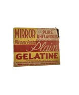 Mirror Plain Gelatine Box NOS 4 Packets 1940s Gelatin Display Only Yellow Red - $19.80