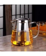 44 oz detachable transparent glass teapot with two glass cups - $28.41 CAD