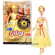 Yr 2008 Barbie Grease Doll FRENCHY M3256 in Yellow Dress with Musical Doll Stand - £62.94 GBP