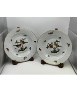 Pair of Herend ROTHSCHILD BIRD Dessert / Pie Plates #1520 - $3,712.14 MXN