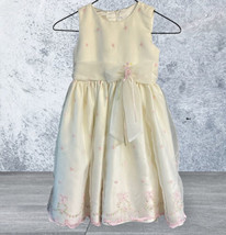 American Princess Girl&#39;s Sleeveless Ivory Pink Flowers Lace Girls Dress ... - £16.64 GBP