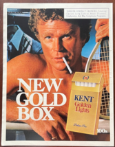 1985 Kent Golden Lights Vintage Print Ad New Gold Box Cigarette Advertising - $14.45