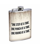 One Step Punch Hip Flask Stainless Steel 8 Oz Silver Drinking Whiskey Sp... - €8,57 EUR