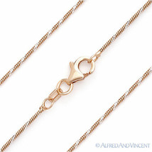 1mm Snake Link .925 Sterling Silver Two-Tone 14k Rose Gold-Plated Chain Necklace - £18.73 GBP+