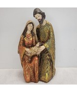 Holy Family Resin 9&quot; TALL Figurine Statue Joseph Mary Holding Baby Jesus... - $41.57