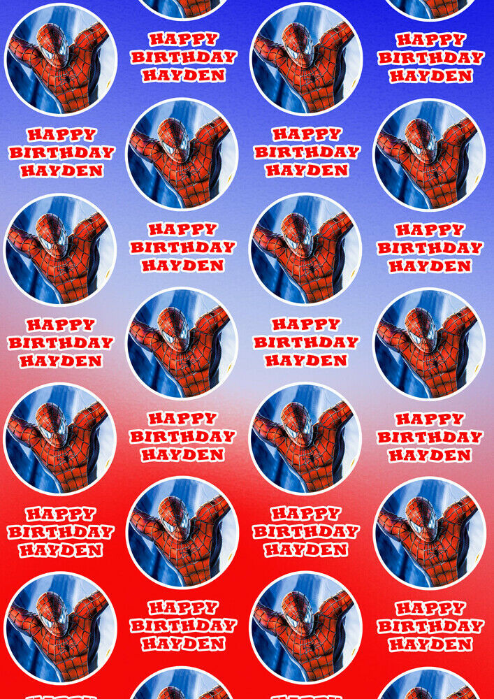SPIDERMAN Personalised Gift Wrap Spiderman Wrapping Paper Marvel