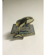 Vintage Alaska USA Jumping Killer Orca Whale Metal Lapel Pin - €12,22 EUR