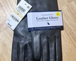 MED Charter Club Women&#39;s Cashmere Lined Leather Gloves In Dark Pewter  $... - £19.68 GBP