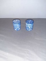 Stangl Blue Town And Country 2 1/2&quot; Salt And Pepper Shakers - £11.99 GBP