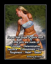 Rare Inspirational Surfing Poster Print Unique Bethany Hamilton Quote Gift  - £15.97 GBP - £28.76 GBP