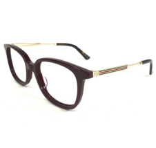 Gucci Eyeglasses Frames GG0202O 004 Burgundy Red Gold Green Red Stripe 5... - £145.89 GBP