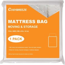 Mattress Bag For Moving And Storage 5 Mil Full Size Mattress, 54 X 100 Inch - £25.42 GBP