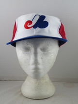Montreal Expos Hat (VTG) - Tri-Color Trucker Hat by Ted Fletcher -Adult Snabpack - $65.00