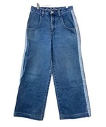 Vintage BUM Womens Jeans Size 7/8 Side Stripe Straight Wide Leg Baggy St... - $994.62 MXN