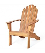 Acacia Wood Outdoor Adirondack Chair with Ergonomic Design-Natural - Col... - £111.29 GBP