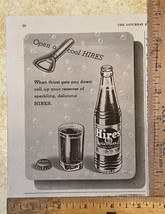 Vintage Print Ad Hires Root Beer Bottle Glass Opener Buy War Bonds 6.5&quot; ... - £7.02 GBP