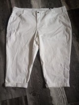 Lane Bryant, NWT, Women&#39;s Size 28, White Girlfriend Crop - £14.90 GBP