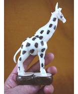 (TNE-GIR-241A) standing African GIRAFFE TAGUA NUT Figurine carving VEGET... - $72.07 CAD