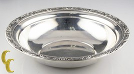 Reed &amp; Barton Large Sterling Silver Bowl w/ Floral Rim X745 Minor Scratches - £202.98 GBP