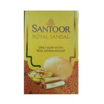 3 x SANTOOR Royal Sandal 75 grams Soap pack (2.65 oz) Bathing Soap Bar India - $15.99