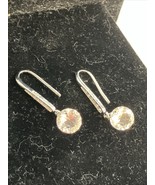 Sterling Silver CZ S925 1” Dangle Earrings - $37.92 CAD