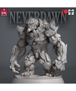 3D Printed STL Miniatures NeverDawn Red Sand Sand Golem 28 - 32mm War Ga... - €16,90 EUR+