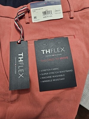Tommy Hilfiger Modern-Fit TH Flex Stretch Performance Pant Red Men Sz 32x32 NWT Item image 7