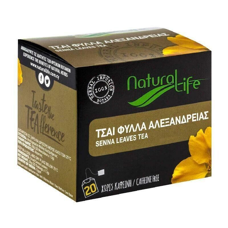 Natura Life Senna Leaves Tea - Caffeine Free 20x1.3 g - $12.11