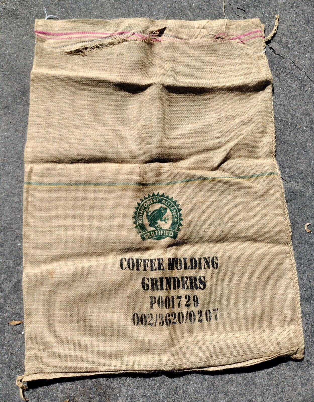 Coffee House Holdings Grinder Deco Wall Art Burlap Jute Coffee Bean Bag/... - $14.99