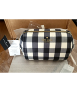 kate spade Chelsea Medium Cosmetic Bag Gingham Check Or Solid Black NWT - £39.95 GBP