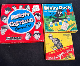 Vintage Castle Films 8mm Lot of 3 Films Super 8 Abbot &amp; Costello Dinky Duck - $19.80