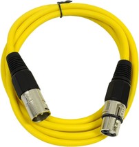 Seismic Audio - Saxlx-6 - 6&#39; Yellow Xlr Male To Xlr Female, 6 Foot Patch Cord - $32.93