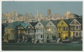 San Francisco Victorian Houses &amp; City Skyline Vintage Postcard Posted 1981 - £3.68 GBP