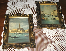 Scenes of Venice-Framed Color Prints with Glass-7 &quot; X 9.5 &quot; - Set of 2- USA - £7.99 GBP