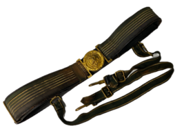 CIRCA 1890’s, U.S. NAVY, OFFICERS SWORD BELT, SALTY, DISPLAYS CHARACTER - £96.70 GBP