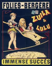 12102.Decoration Poster.Room wall.Home design.Zuila and Lulu circus rope acrobat - £13.43 GBP+