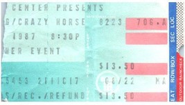 Neil Young Crazy Horse Concert Ticket Stub August 22 1987 Philadelphia PA - £27.69 GBP