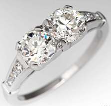 2.60Ct White Round Diamond Engagement Wedding Ring 925 Sterling Silver Gift ring - £71.58 GBP