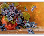 Violet Flowers California Flower Series UNP Unused Britton &amp; Rey DB Post... - £3.12 GBP