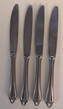 Vintage Pfaltzgraff Stainless Biscayne Glossy 4 Dinner Knives Fan Tip  F... - £17.00 GBP